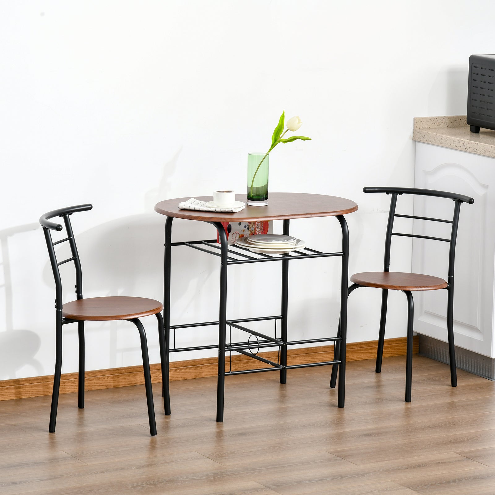 3pc Bar Table Set, Industrial Style