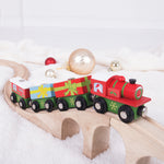Wooden Christmas Train Engine & Carriages