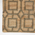 Tiran Brown Geometric Handwoven Jute Rug | 150cm x 95cm | Brown