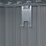 6x9ft Metal Garden Storage Shed With Extended Roof Outdoor Storage Shed With Extended Roof