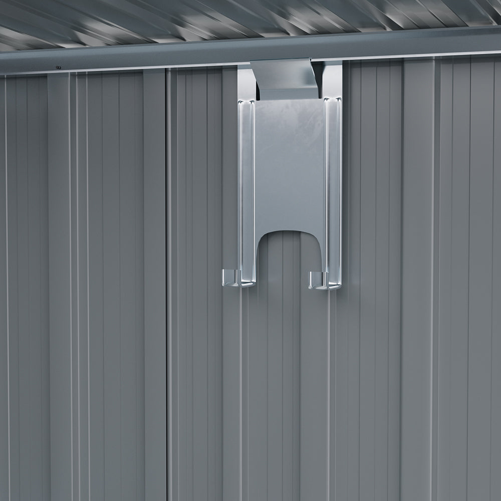 6x9ft Metal Garden Storage Shed With Extended Roof Outdoor Storage Shed With Extended Roof