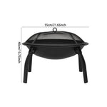 Heavy Duty Outdoor Fire Pit Folding Portable heater for Outdoors With Mesh Spark Screen And Grill Grate