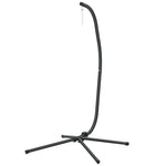 Outsunny Hanging Egg Chair Stand Only, Hammock Chair C-stand, Black