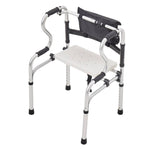 Living and Home Walker With Seat Adjustable Height Stainless Steel Folding Walker For Elderly