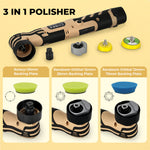 Cordless Car Polisher Buffer Mini Polishing Machine Dual Action 12v | Black