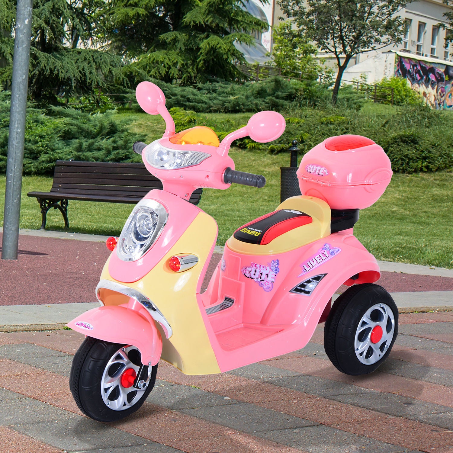 Electric Ride On Toy Car Kids Motorbike Children Battery Tricycle 6v | Pink