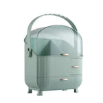 Large Dustproof Makeup Cosmetic Organizer With Handle
