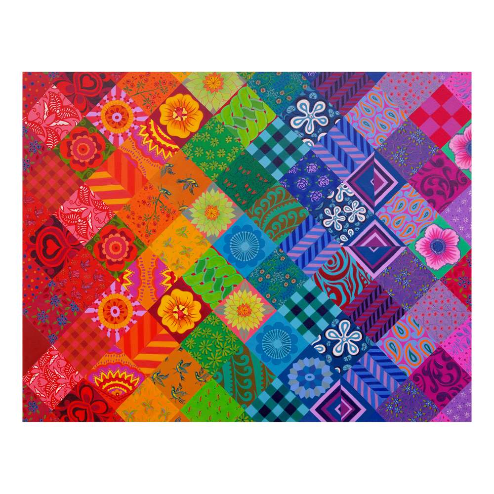 Patchwork Rainbow Mini Jigsaw Puzzle Tube - 150 Piece