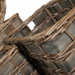 Wicker Unlined Grey Scandi Storage Basket | Set-of-4