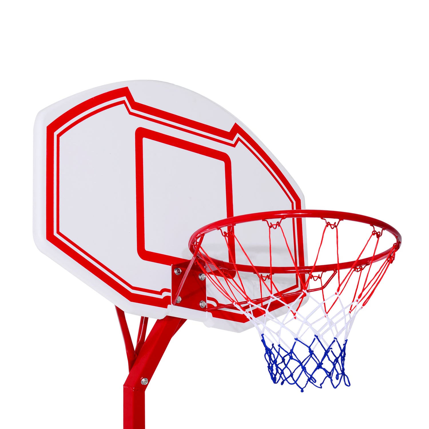 Adjustable Basketball Stand Backboard With Wheels | Red