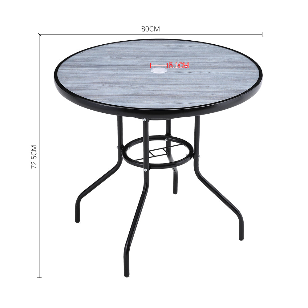 Set Of 5 Garden Coffee Table With Pe Rattan Chairs