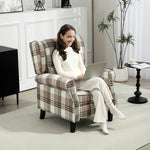 Recliner Chair Wingback Living Room | Brown