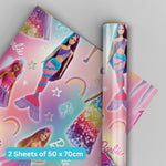 2 Sheets & 2 Tags Wrapping Paper