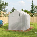 Walk-in Greenhouse With 4 Tiers, 244x180x210cm | White