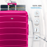 29" Large Suitcase Check-in Hold Luggage Hard Shell 4 Wheels Tsa Lock | Large | Pink