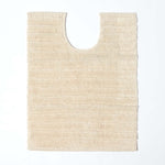Ribbed Cotton Spa Style Bath Mat | Pedestal Mat | Cream