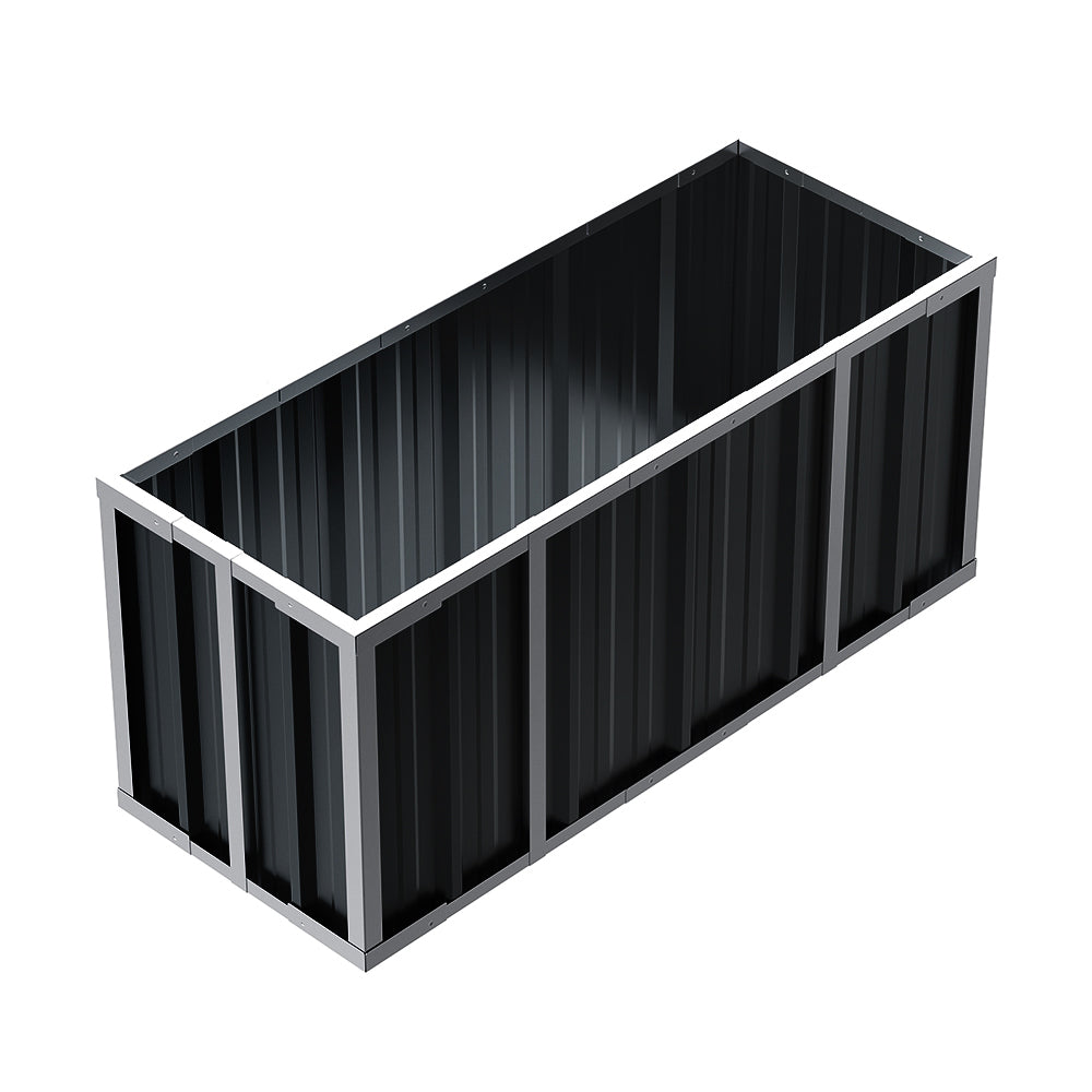 Anthracite Grey Raised Garden Bed Galvanized Raised Garden Bed Outdoor Heightened Steel Metal Planter Box | Small