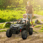 Aiyaplay 2 Seater 24v Kids Electric Car W/ Remote Control | Black