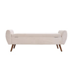 Breeins Chenille Upholstered Storage Bench