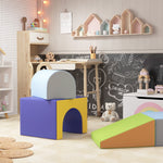 4-piece Soft Play Set, Baby Foam Block Toy Toddler 1-3 Years | Blue
