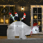 5ft Christmas Inflatable Polar Bear Penguin Lighted Lawn