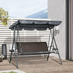 3 Seater Garden Swing Seat, Swing Chair W/ Adjustable Canopy