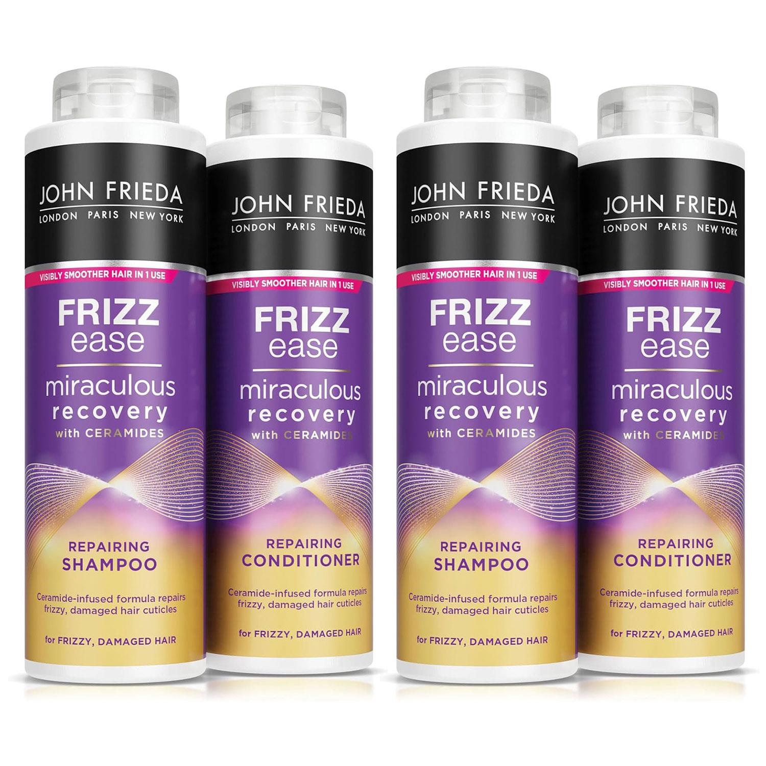 Frizz Ease Miraculous Recovery Duo 2x Shampoo & 2x Conditioner,500ml
