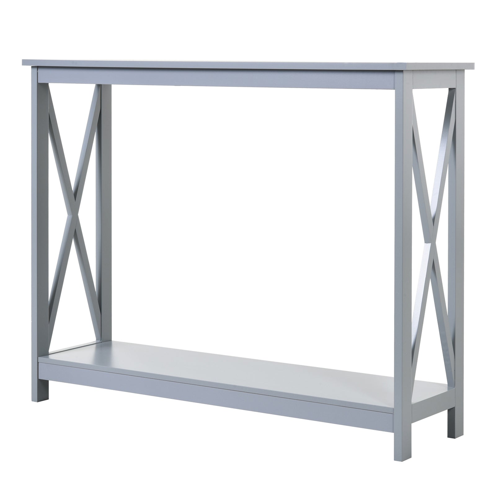 Wooden Console Table Storage Drawer Shelf Display Stand