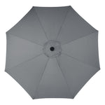 3m Garden Parasol Adjustable Tilting Parasol With Crank Handle With Plastic Fillable Base | One Size | Grey
