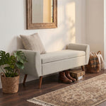 Breeins Linen Upholstered Storage Bench