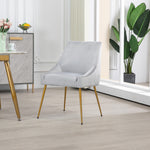 Set Of 2 Lograto Velvet Dining Chairs | Silver