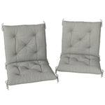 Garden Chair Cushions, Set Of 2 | Light Grey