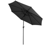 3m Large Rotating Patio Parasol For Outdoor Sunshade And Rain