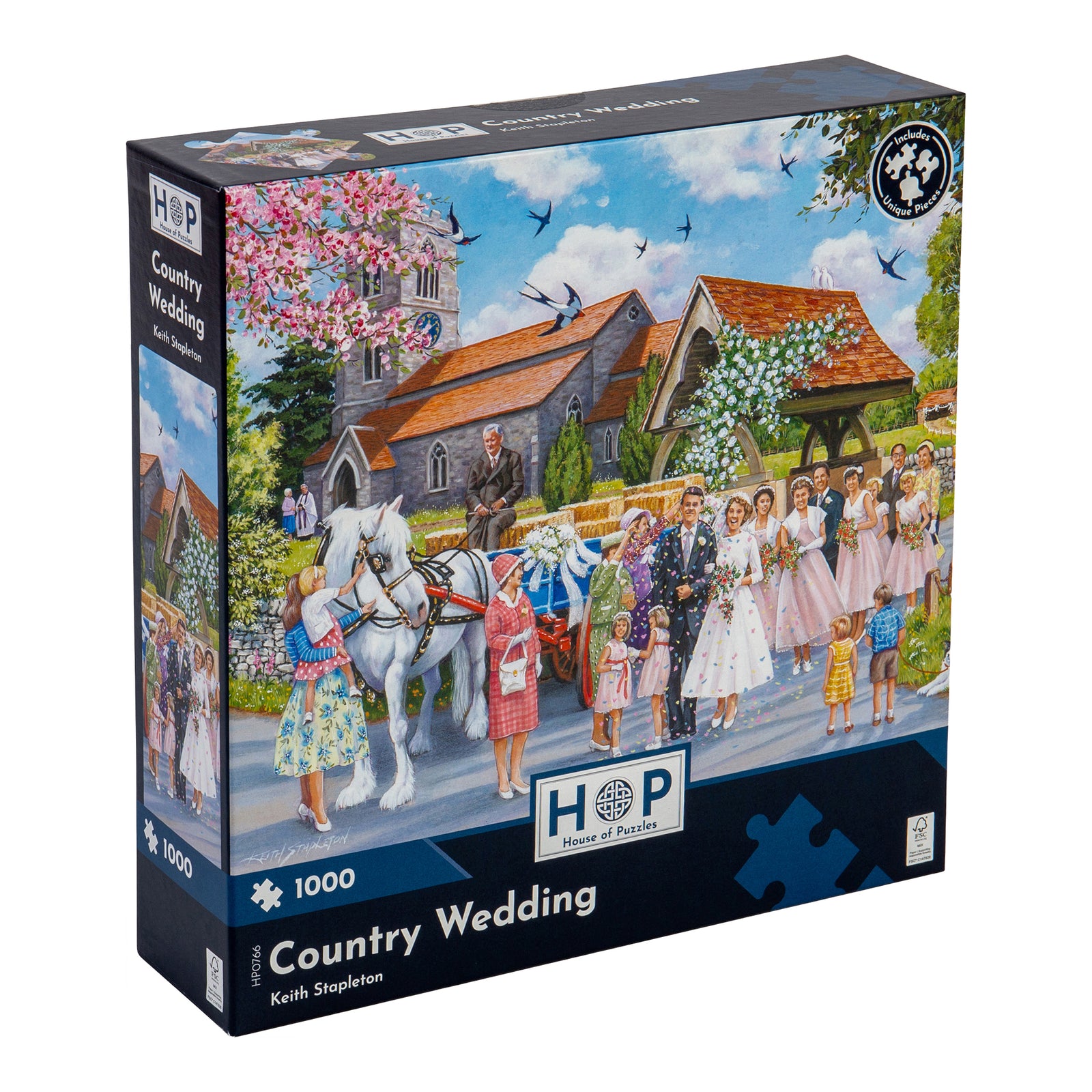 Country Wedding Jigsaw - 1000 Piece Jigsaw Puzzle For Adults
