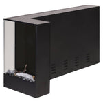 L-Shaped Smart Electric Fireplace with APP & Remote Control, 750W/1500W Recessed Fireplace Heater, 12 Flame Colours, Adjustable Brightness, Timer & Realistic Crystal Flame Effect, Black Electric Fireplace