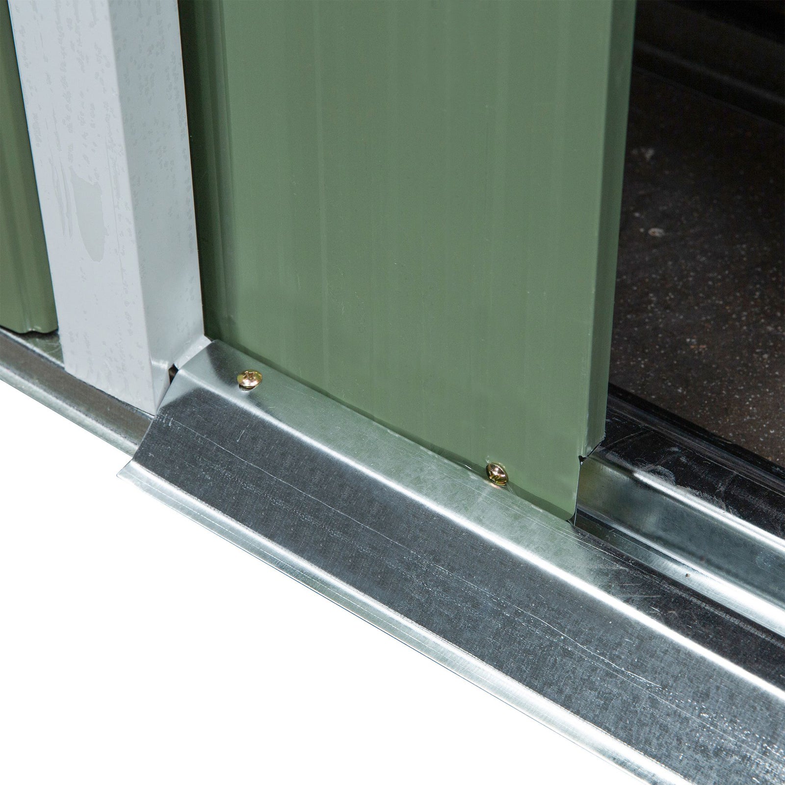 Metal Garden Storage Shed With Double Door And Ventilation | Green