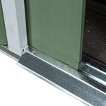 Metal Garden Storage Shed With Double Door And Ventilation | Green
