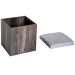 5 Pc Dining Set, Storage, Cushioned Ottomans