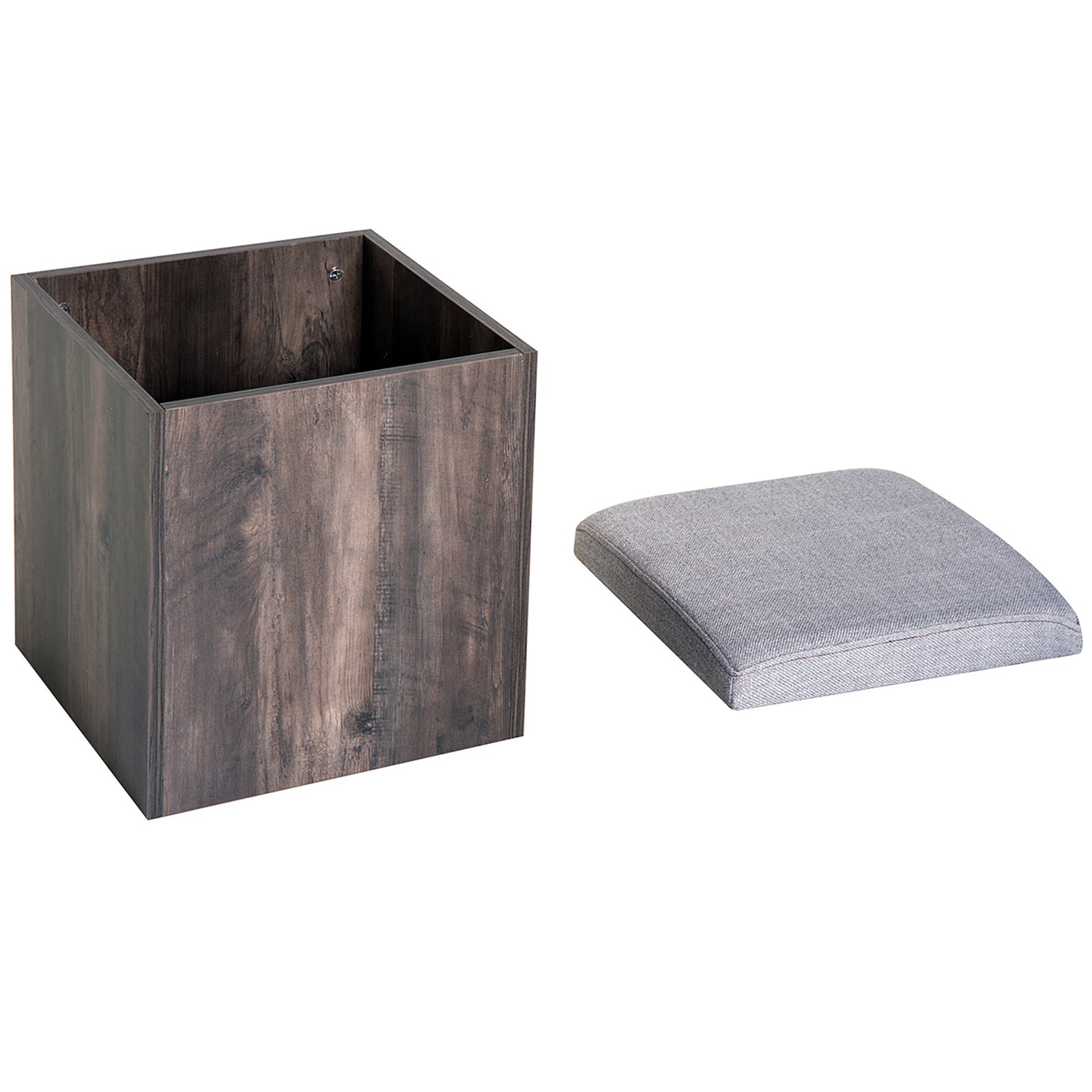 5 Pc Dining Set, Storage, Cushioned Ottomans