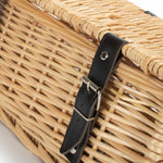 36cm Unlined Buff Wicker Empty Picnic Basket | One Size | Brown
