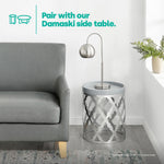 Damaski Circular Silver Coffee Table