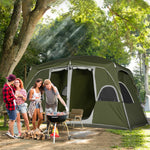 Camping Tent, Family Tent 4-8 Person 2 Room Easy Set Up | Green