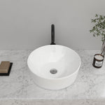 Round White Bathroom Sink Art Basin