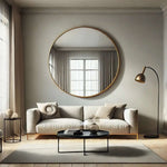 Rei - Round Metal Circle Mirror | 120cm x 120cm | Gold