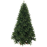 HOMCOM 7ft Artificial Christmas Tree, Solid Fir Wood Stand, Green