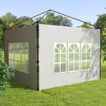 Gazebo Side Panels For 3x3(m) Or 3x6m Gazebo Canopy, 2 Pack | White