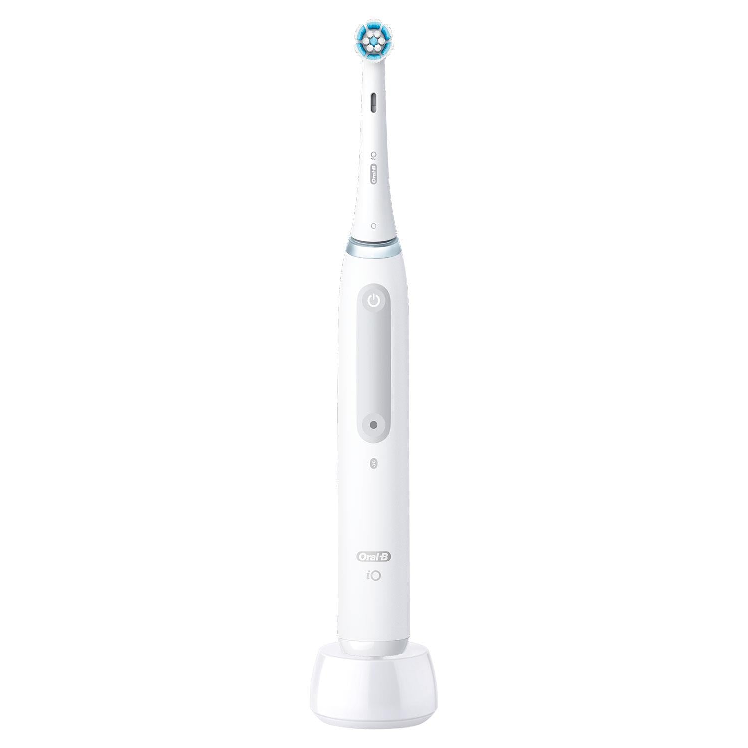 Io4 Electric Rechargeable Toothbrush With 4 Modes & Uk 2 Pin Plug, White