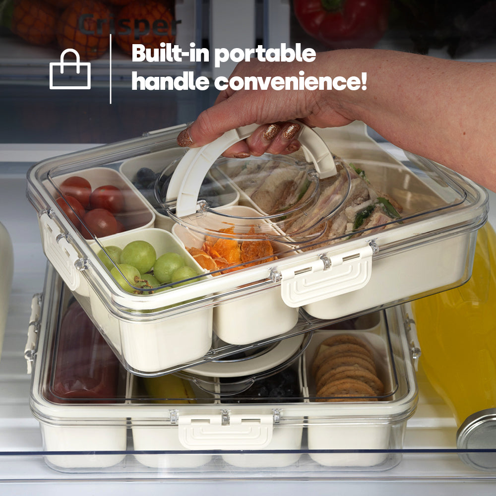 Livivo 4 Compartment Snack Organiser Box Bpa Free Container