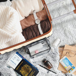 55x40x20cm Lightweight Luggage Hard Shell Cabin Suitcase 60+ Airlines Approved - Carry On Case - 4 Wheels | 55 x 40 x 20cm | Cream
