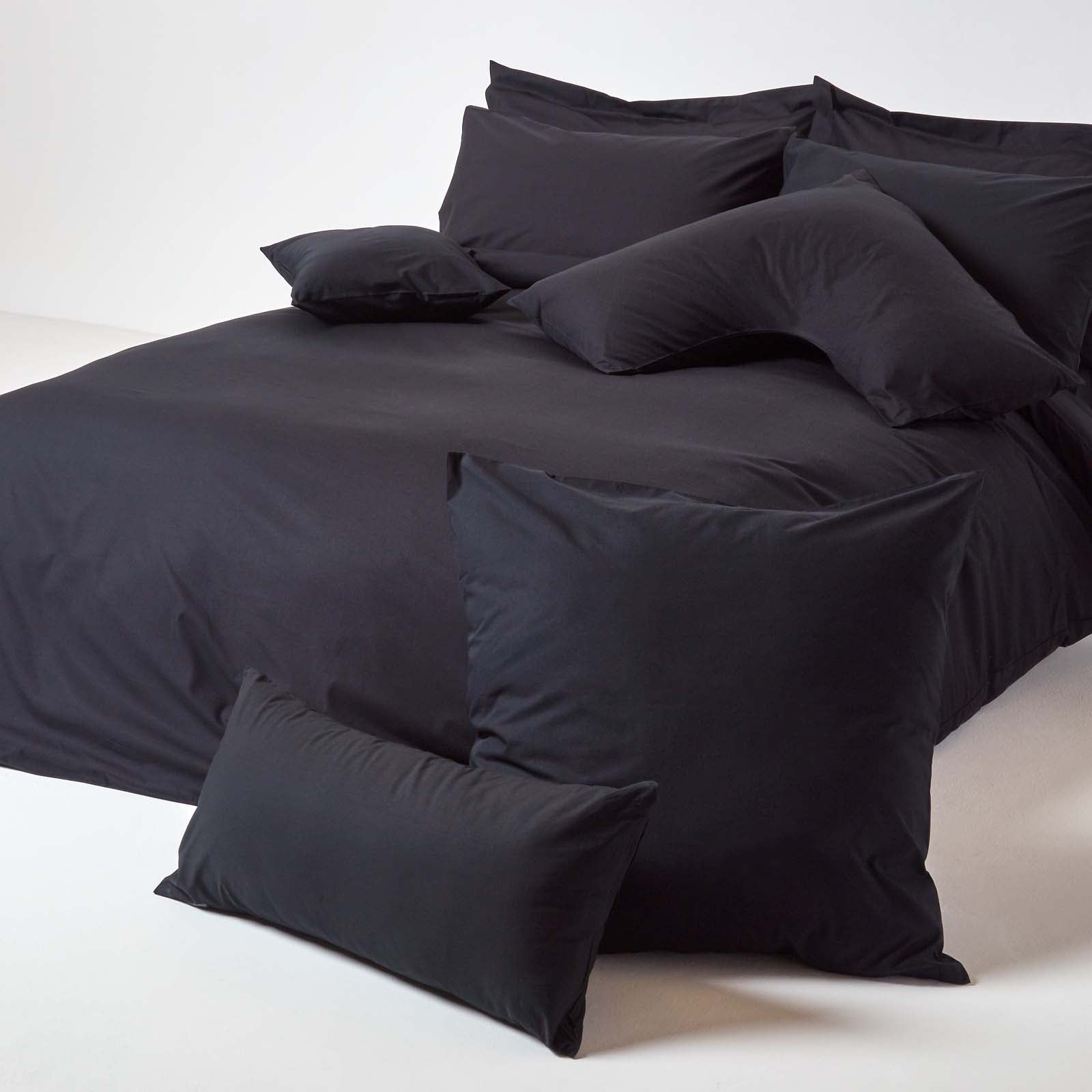 Continental Egyptian Cotton Pillowcase 200 Tc | 80cm x 80cm | Black